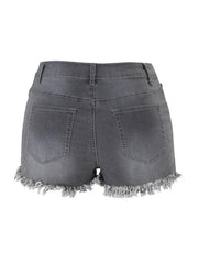 Women's Casual Tassel High Waist Denim Shorts - 808Lush