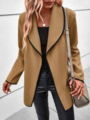 Women's Elegant Long Sleeve Loose Woolen Jacket - 808Lush