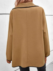 Women's Elegant Long Sleeve Loose Woolen Jacket - 808Lush