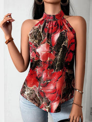 Women's Elegant Sleeveless Printed Pullover tank Top - 808Lush