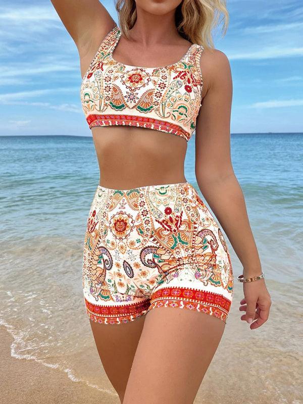 Women's Ethnic Print Two-Piece Swimsuit Set - 808Lush