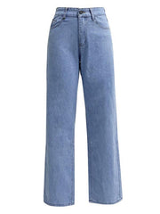 Women's High Waist Washed Straight Leg Jeans - 808Lush