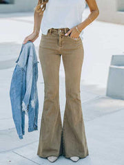 Women's Jeans High Waist Mopping Vintage Flared Trousers - 808Lush