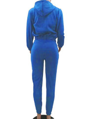 Women's Knitted Casual Sports Fleece Hooded Three-piece Suit - 808Lush