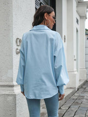 Women's Lantern Sleeve drop shoulder Long Sleeve Shirt - 808Lush