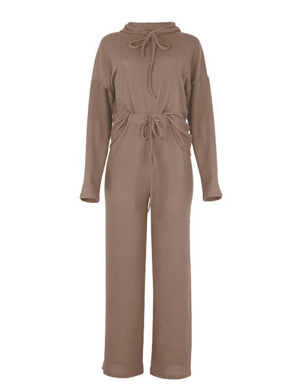 Women's Long Sleeve Loose Hooded Casual Suit - 808Lush