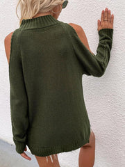 Women's Long Sleeve Thick Knitted Round Neck Twist Rope Sweater - 808Lush