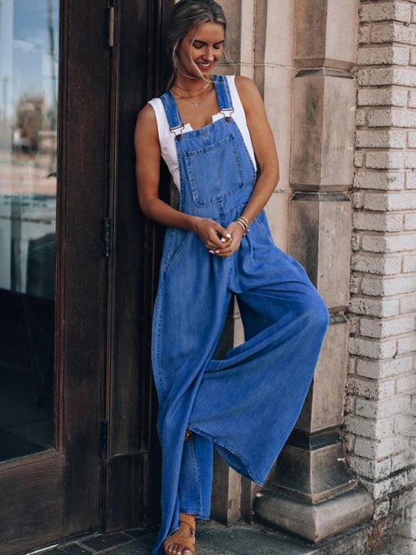 Women's Loose Casual Fashion Denim Overalls - 808Lush