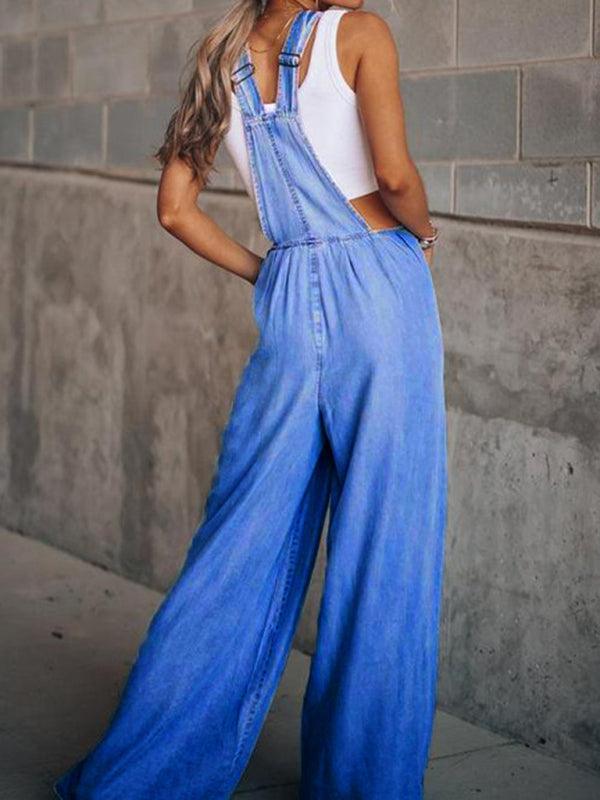 Women's Loose Casual Fashion Denim Overalls - 808Lush