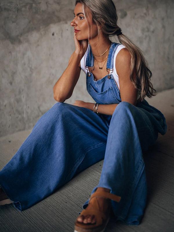 Women's Loose Casual Fashion Denim Overalls - 808Lush