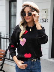 Women's Love Valentine's Day Round Neck Knitted Sweater - 808Lush