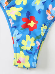 Women's Bikini Floral Print Beach Strap Swimsuit - 808Lush