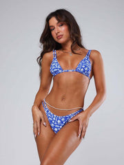 Women's Bikini Floral Print Double Strap Swimsuit - 808Lush