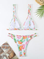 Women's Bikini Floral Print Double Strap Swimsuit - 808Lush