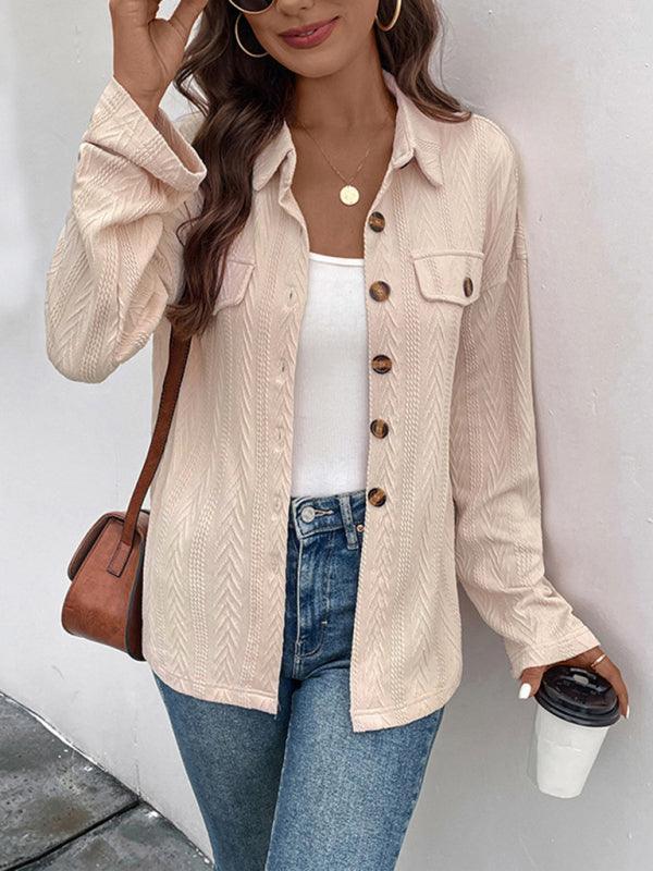 Women's Lapel Casual Cardigan Jacket - 808Lush