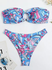 Women's Split Bandeau Double Fabric Swimsuit Bikini - 808Lush