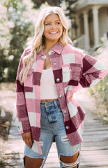 Women's Plaid Shirt Single-Breasted Woolen Coat - 808Lush