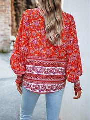 Women's Printed Vacation Casual Long Sleeve Top - 808Lush