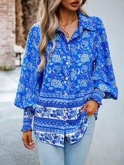 Women's Printed Vacation Casual Long Sleeve Top - 808Lush