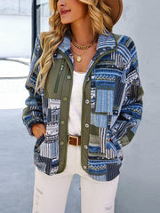 Women's Raglan Long Sleeve Printed Jacket - 808Lush