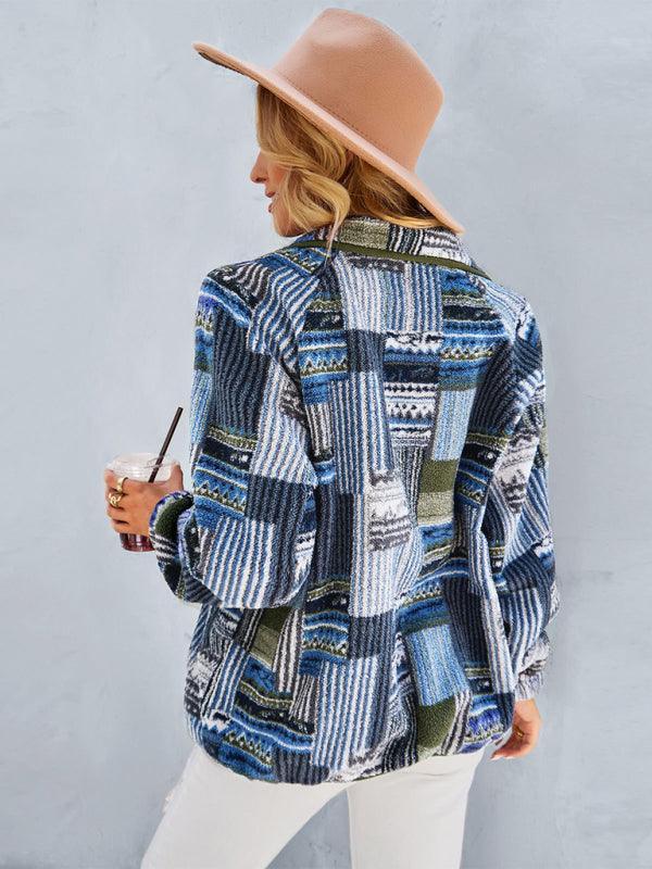 Women's Raglan Long Sleeve Printed Jacket - 808Lush