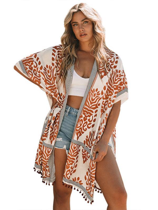 Women's Sexy Boho Print Vacation Beach Cover Up - 808Lush