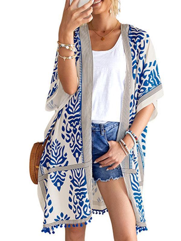 Women's Sexy Boho Print Vacation Beach Cover Up - 808Lush