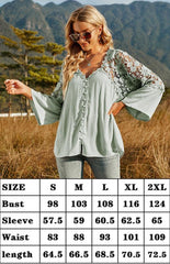 Women's Solid Deep V Pullover Chiffon Blouse - 808Lush