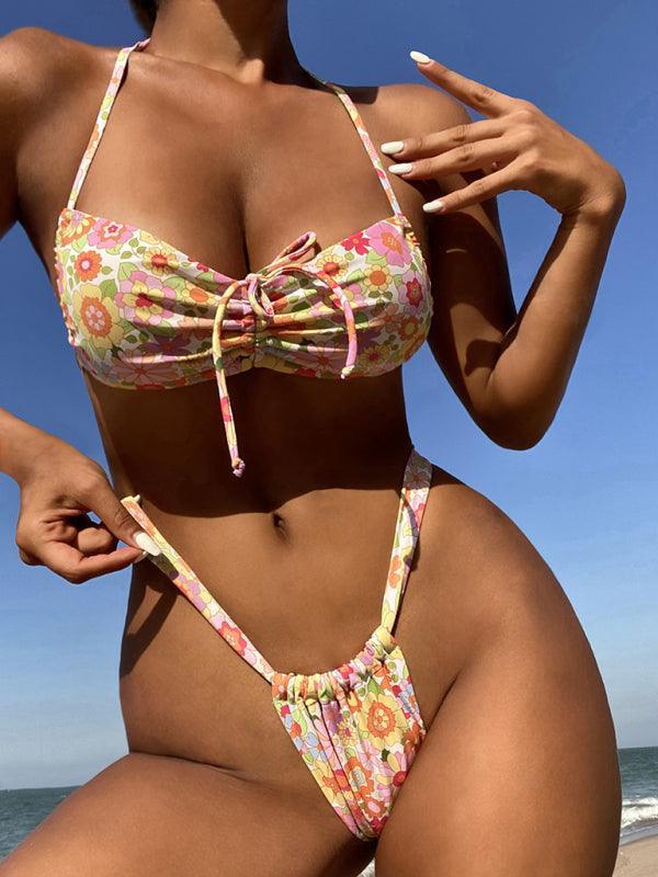 Women's Swimwear Sexy Resort Floral Bikini - 808Lush