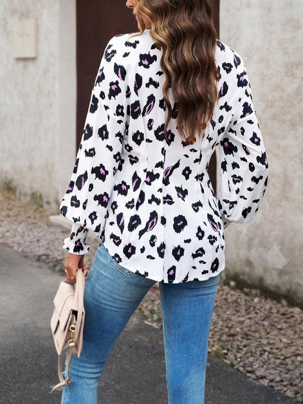 Women's Temperament Commuter Printed Long Sleeve Shirt - 808Lush