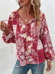 Women's Woven Paisley Balloon Sleeve Shirt - 808Lush