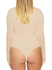 Women's casual bottoming tops long-sleeved tight-fitting bodysuit - 808Lush