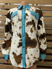 Women's casual furry clothes plush jacket women leopard print furry jacket - 808Lush