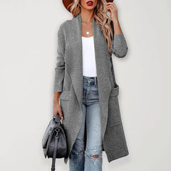 Women's casual long high-end women's woolen slim coat coat for women - 808Lush