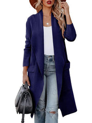 Women's casual long high-end women's woolen slim coat coat for women - 808Lush