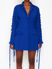 Women's casual long-sleeved mid-length blazer - 808Lush