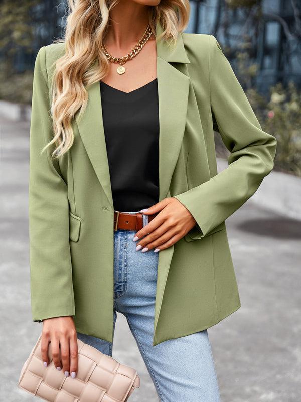 Women's casual long-sleeved plain blazer - 808Lush