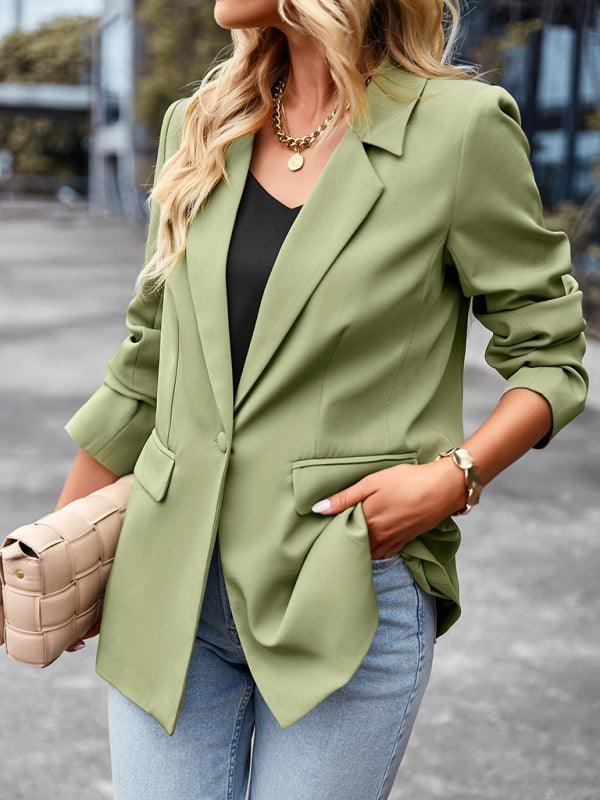 Women's casual long-sleeved plain blazer - 808Lush