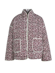 Women's casual loose printed quilted jacket - 808Lush