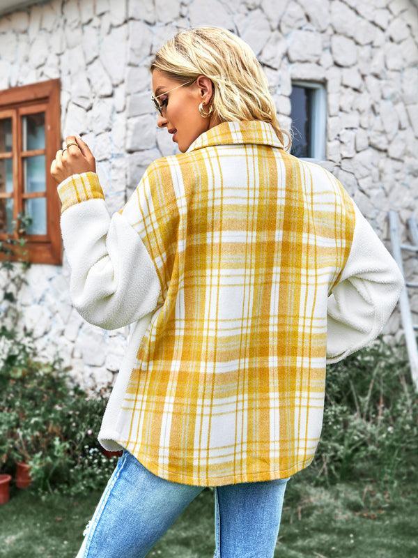 Women's casual temperament Plaid coat - 808Lush