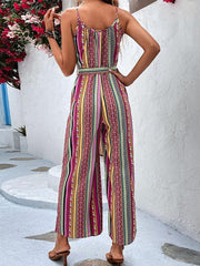 Women's elegant holiday bohemian suspender jumpsuit - 808Lush