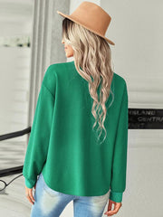 Women's fashion fake pocket knitted shirt top - 808Lush