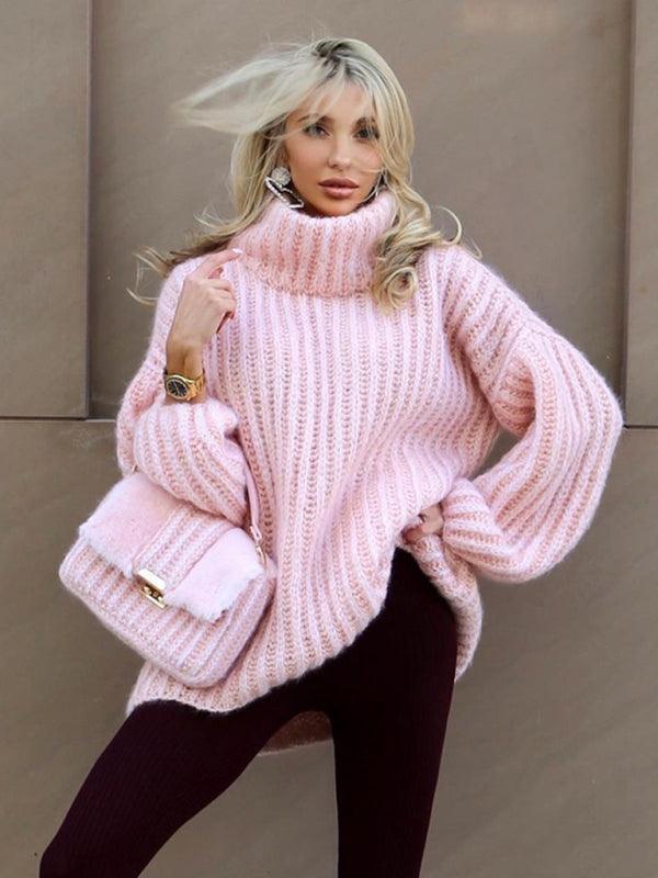 Women's fashion fluffy long sleeve pullover sweater sweater - 808Lush