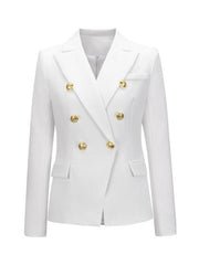 Women's fashion short double-breasted blazer - 808Lush