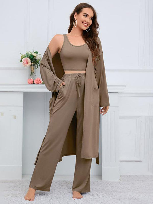 Women's home casual knitted three-piece set - 808Lush