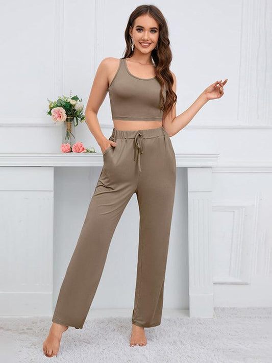 Women's home casual knitted three-piece set - 808Lush