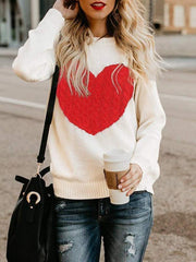 Women's knitted sweater plus size love knitted pullover sweater women - 808Lush