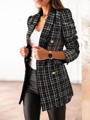 Women's long-sleeved double-breasted blazer - 808Lush