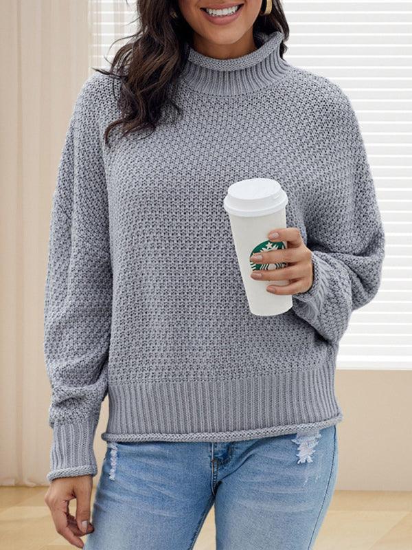 Women's loose long sleeve thermal sweater top - 808Lush