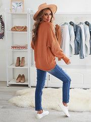 Women's loose long sleeve thermal sweater top - 808Lush